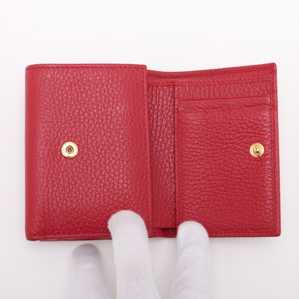 Gucci GG Marmont Leather Compact Wallet Red - Picture 3 of 8